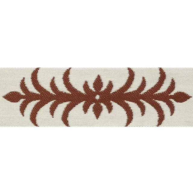 Contemporary Sample - Schumacher X Celerie Kemble Acanthus Tape in Nutmeg For Sale - Image 3 of 3
