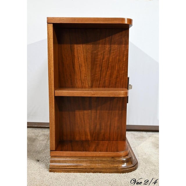 Small Art Deco Bedside Table in Walnut, 1920s For Sale - Image 16 of 18