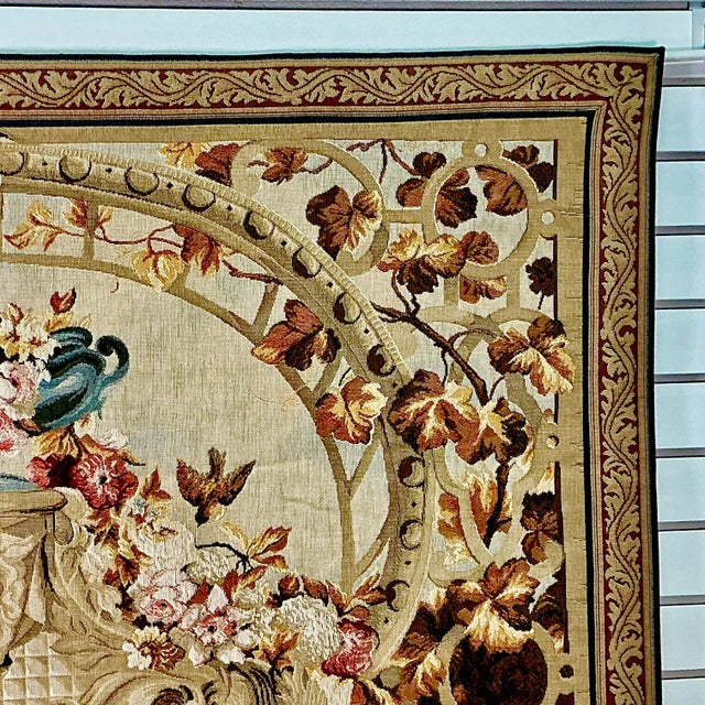 1950s Vintage Neoclassical French Empire Woven Tapestry For Sale - Image 9 of 15