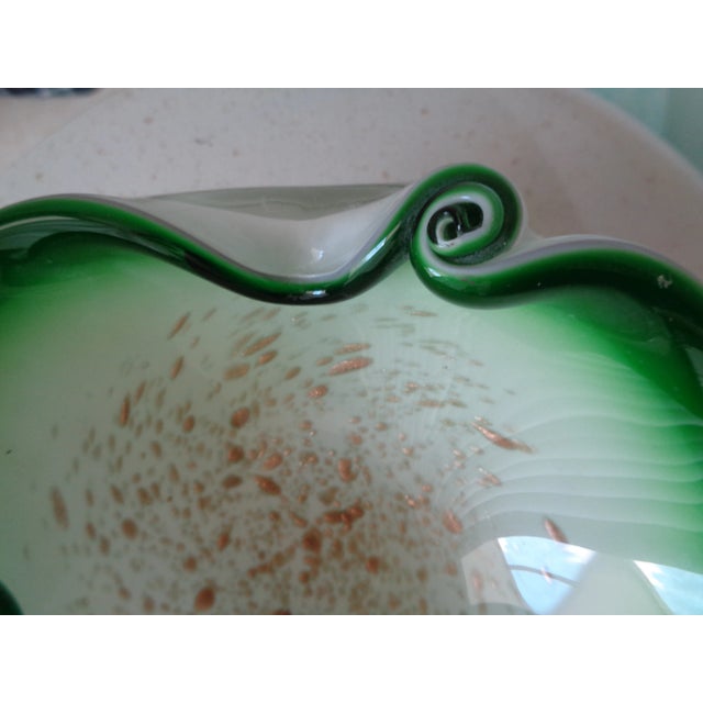 Mid Century Art Glass Bowl For Sale - Image 4 of 6