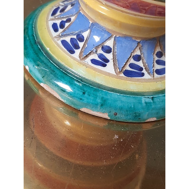 Ceramic Pair of Early Majolica Italian Vases Deruta For Sale - Image 7 of 10