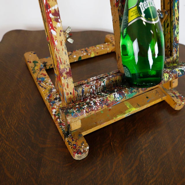 Vintage Mexican Painted Wood Artist Easel For Sale - Image 12 of 17