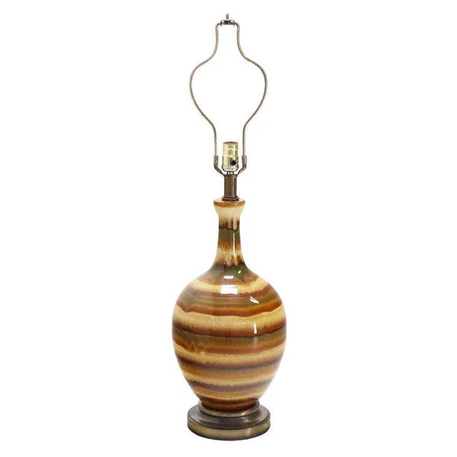 Glaized Art Potter Mid-Century Modern Table Lamp For Sale - Image 6 of 7