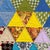 Textile Quality Hand Stitched Cotton Triangle Feedsack Quilt From Ohio Estate For Sale - Image 7 of 18