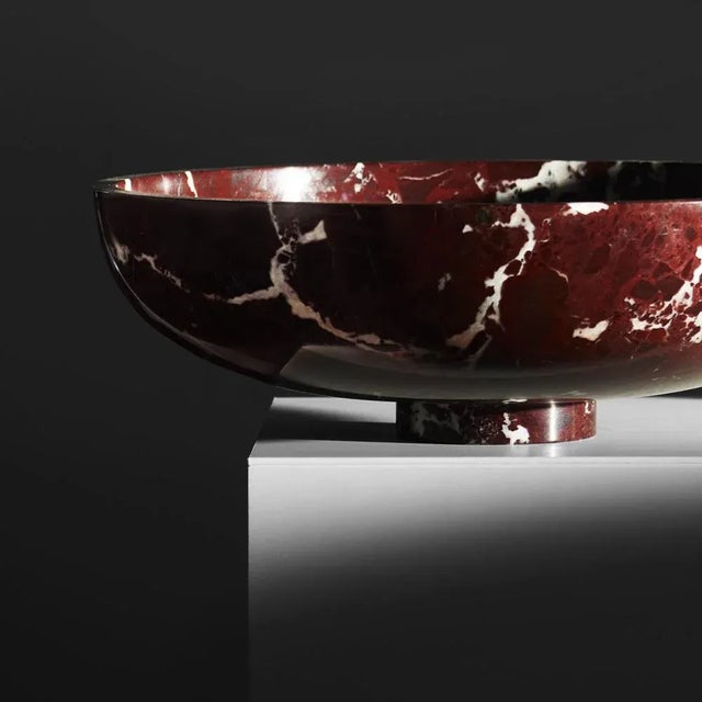 Set of 2 twosidestory bowl XL by Lisette Rützou Dimensions: D 40 cm Materials: Levanto Bordeaux Marble Lisette Rützou’s...
