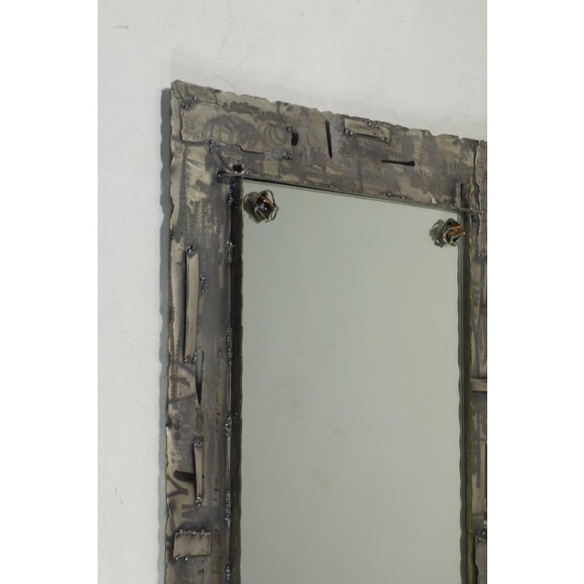 Italian Art Metal Wall Mirror from Ely, 1970s For Sale - Image 4 of 9