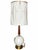 Ivory Vintage Ivory Globe Table Lamp With Raised Botanical Vines and Tall Gathered Shade For Sale - Image 8 of 12