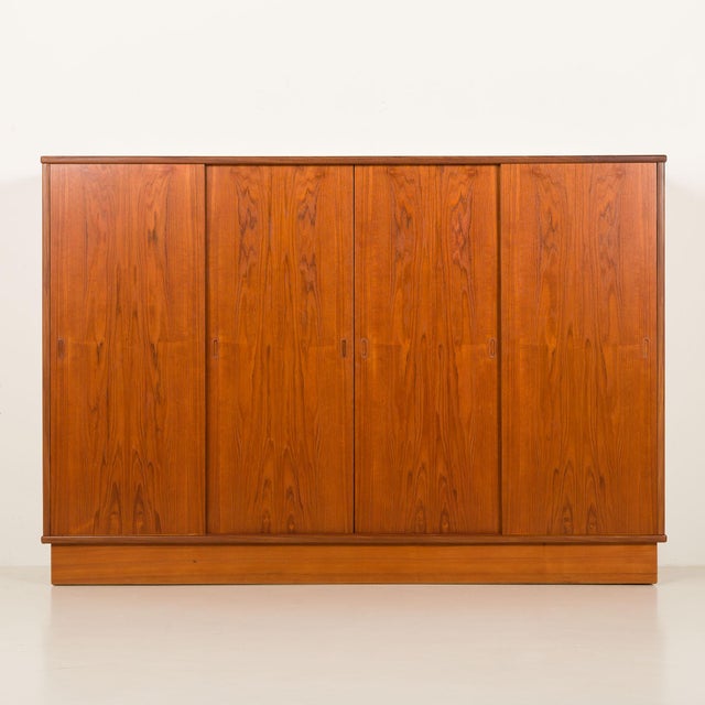 Mid-Century Danish Teak Wardrobe, 1960s For Sale - Image 4 of 15