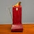 Aldo Tura, Italian Mid-Century Modern, Carafe, Brass, Red Lacquered Goatskin For Sale - Image 4 of 10
