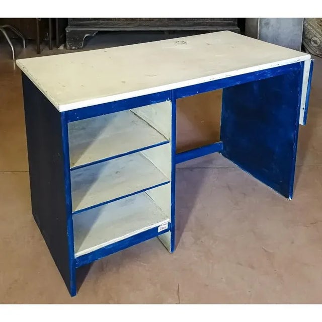 Small Vintage Painted Hardwood Desk, Italy, 1970s For Sale - Image 9 of 9