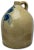 Great Looking Giant 5 Gallon Size Antique American Blue "Stinger" Decorated Stoneware Jug - Circa Late 19th Century For Sale - Image 4 of 12