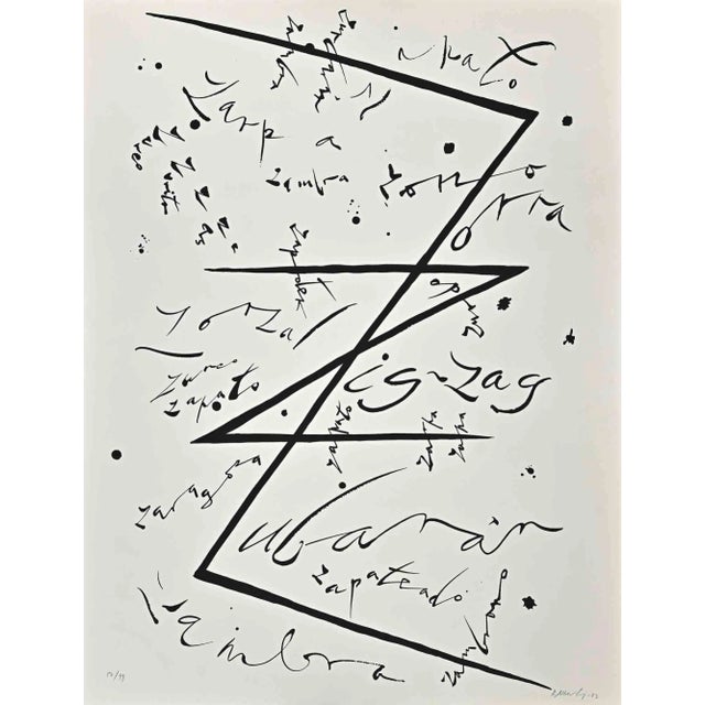 Rafael Alberti, Letter Z, Original Lithograph, 1972 For Sale