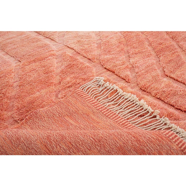 Contemporary Monochromatic Flowing Line Hand-Knotted Wool Rug | 11'9" X 8'4" | One of a Kind For Sale - Image 3 of 11