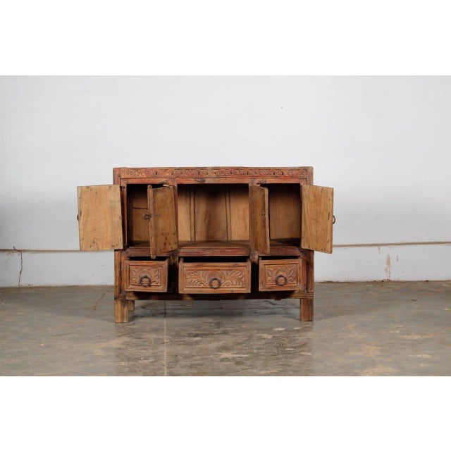 Antique Indian Teakwood Carved Damachiya For Sale - Image 4 of 6