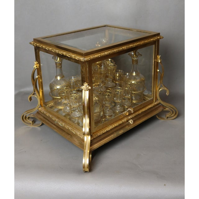 Gilt Bronze Liquor Cabinet Set, Set of 18 For Sale - Image 14 of 14