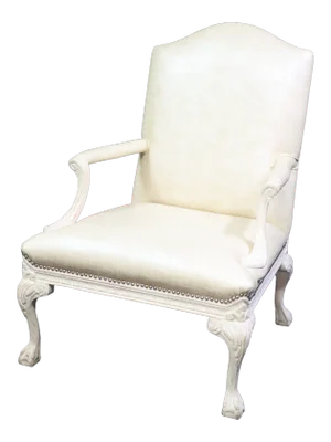 Chippendale Style Paint Decorated Open Armchair