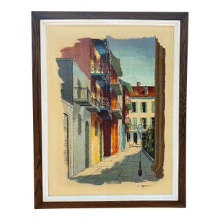 Joseph Kadanec Framed Painting, Mid-Century, Circa 1960s For Sale