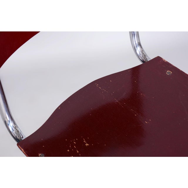 Czech Bauhaus Chrome Dining Table and Chairs attributed to Hynek Gottwald, 1930s, Set of 5 For Sale - Image 9 of 17