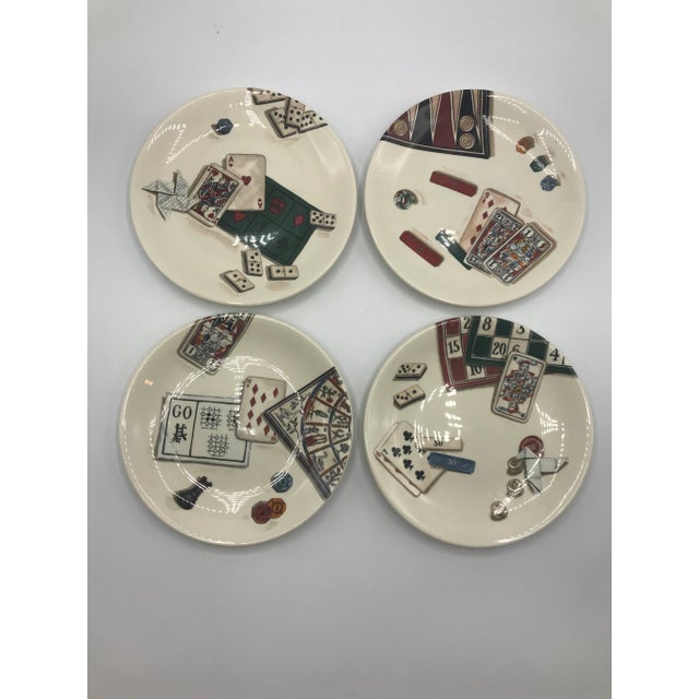 White French Jeux Games Plates, Set of 4 For Sale - Image 8 of 8