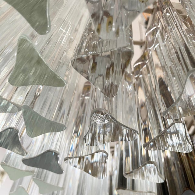 Mid-Century Modern Italian Murano Glass Chandelier attributed to Paolo Venini, 1950s For Sale - Image 12 of 18