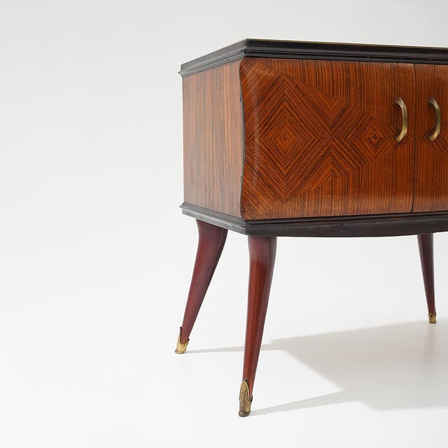 Bedside Tables with Glass Top, 1950s, Set of 2 For Sale - Image 11 of 14