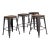 Industrial Style Stacking Counter Stools, Set of Four For Sale
