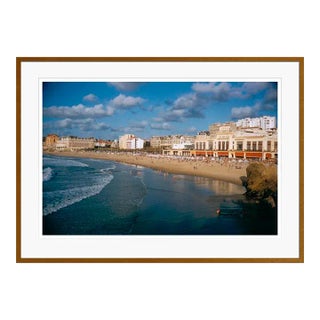 Contemporary Biarritz Seafront 1960 by Slim Aarons Brown Framed C-Print For Sale
