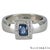 Late 20th Century 18k (750) White Gold Natural Oval Sapphire and Natural Diamond Ring, Size 5.25 For Sale - Image 4 of 10