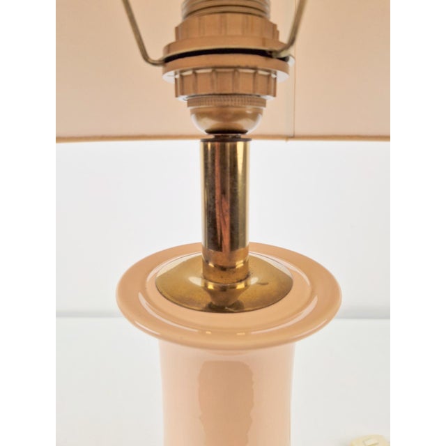 Metal Vintage Jar Table Lamp in Ceramic, 1980 For Sale - Image 7 of 10