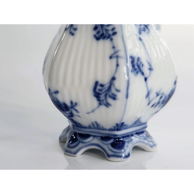 1970s 1970s Royal Copenhagen Blue Fluted Full Lace Creamer, Gargoyles Creamer, Milk Jug For Sale - Image 5 of 12