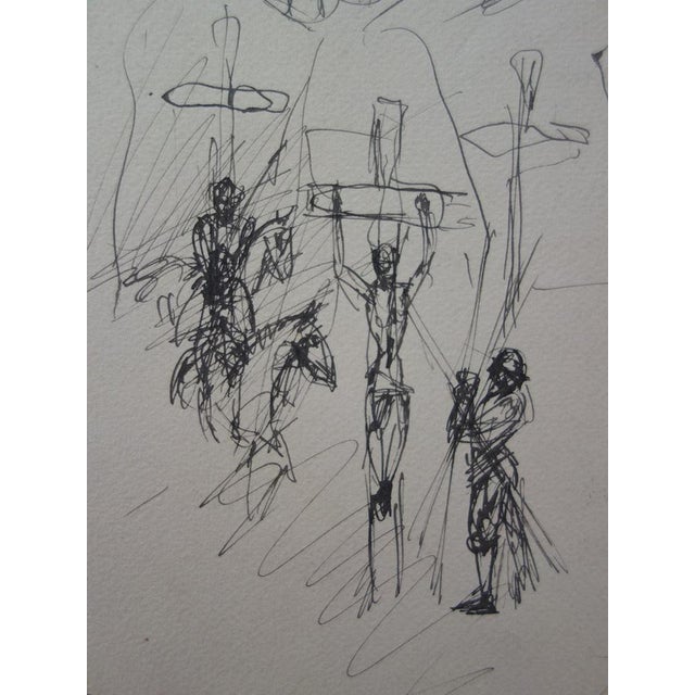 Edouard Goerg, Calvary, Original Drawing For Sale - Image 3 of 5