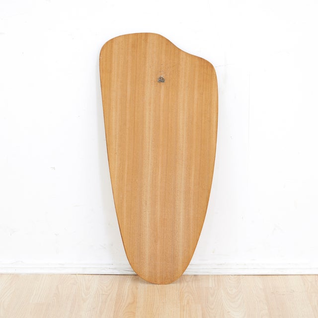 Wood Mid Century Asymmetrical Wall Mirror For Sale - Image 7 of 8