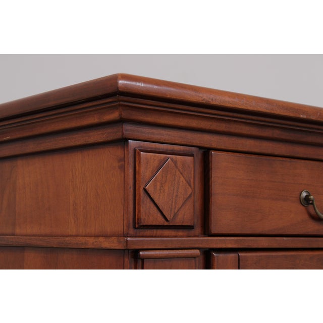 Brown Italian Neoclassical Cherry Sideboard For Sale - Image 8 of 16