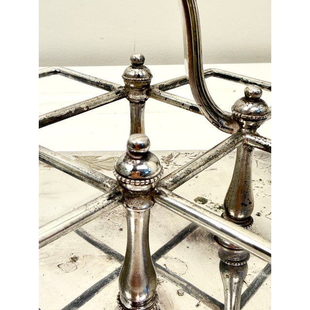 Early 20th Century Silver and Crystal Condiment or Cruet Set - 7 pcs For Sale - Image 13 of 15