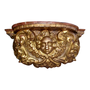 Italian Gilt Carved Wood Wall Console Early 20th