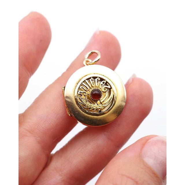 Art Nouveau July Locket Pendant For Sale - Image 3 of 7