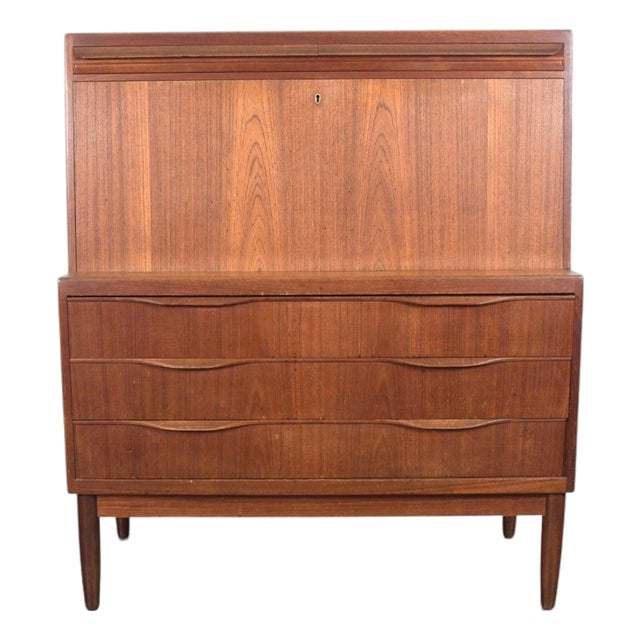 Mid 20th Century Erling Torvits Secretary Desk in Teak #2 For Sale