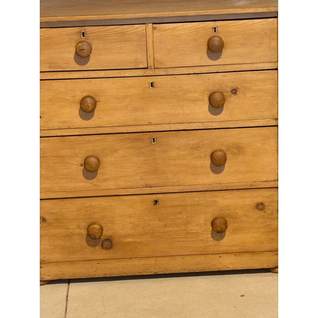 Antique Pine Two Over Three Drawers - Chest of Drawers From England For Sale - Image 6 of 18