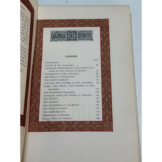 Antique White 1892 Washington Irving the Alhambra Darro Edition, 2 Volumes With Original Wrappers For Sale - Image 8 of 12