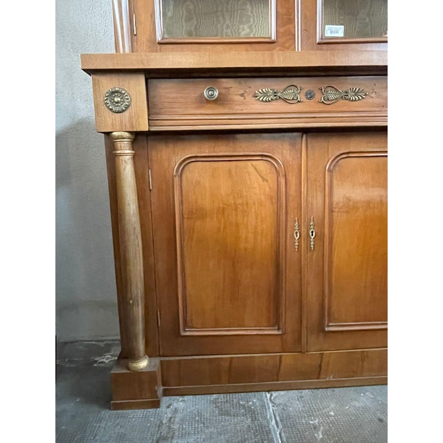 Vintage Empire-Style Display Cabinet in Wood with Bronze Decorations, 1960s For Sale - Image 11 of 17