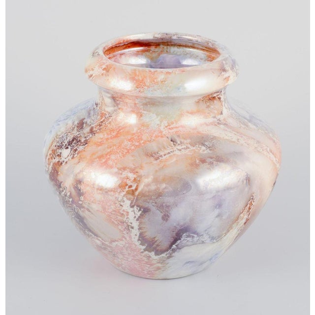 Art Deco Marmor Ceramic Vase Arabia, Finland, 1933 For Sale - Image 3 of 8