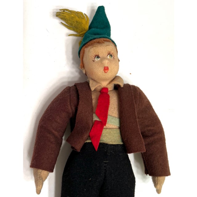 This vintage hand-crafted Alpine / German Tyrol felt folk doll was created in the Baitz studio in the late 1950s. The...