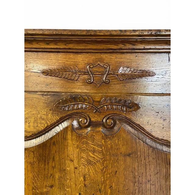 Wood 18th/19th Century Antique French Provincial Oak "Homme Debout" Cabinet For Sale - Image 7 of 14
