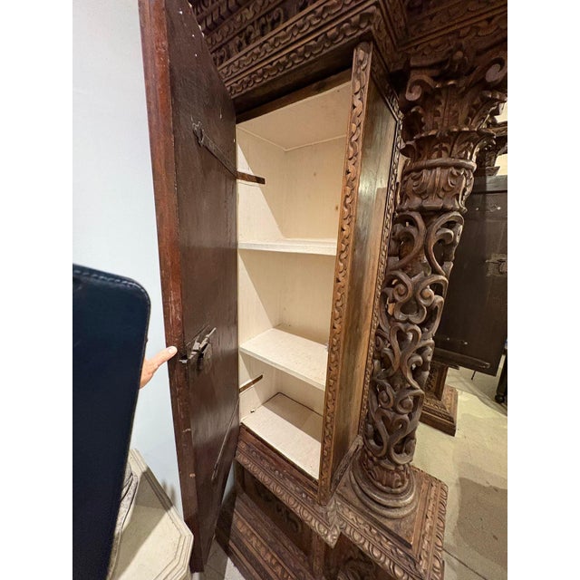 Monumental 18th Century Baroque Italian Walnut Armoire For Sale - Image 17 of 18