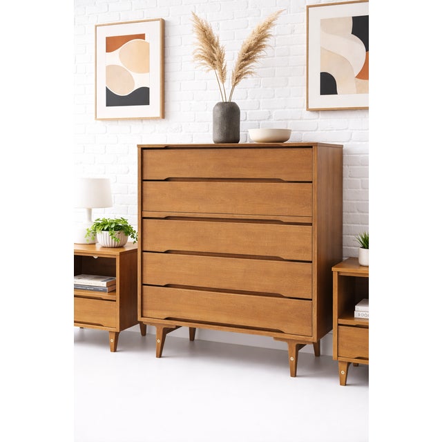 Mid-Century Modern Mid Century Modern Dresser + Nightstands Set by Stanley Furniture, C. 1960's For Sale - Image 3 of 11