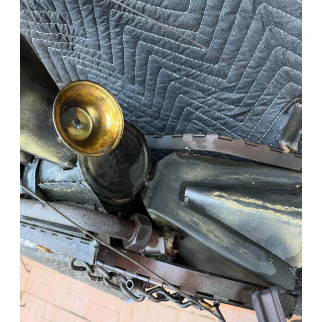 Metal Vintage Steampunk Train Locomotive Wall Hanger For Sale - Image 7 of 12