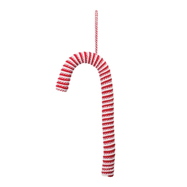Bring festive cheer to your holiday season with this stunning set of Fabric Candy Cane Ornaments. Crafted from durable...