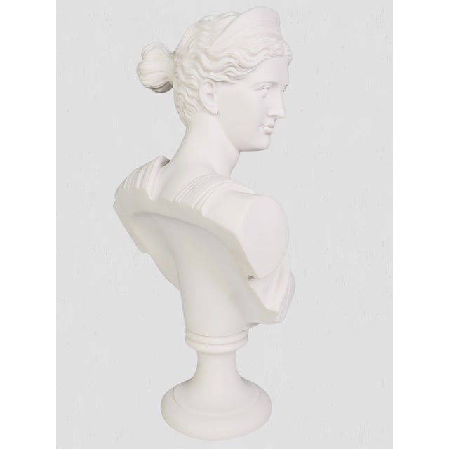 Handmade Artemis Cast Marble Bust For Sale - Image 4 of 11
