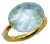 22k Gold Marie-Hélène De Taillac Milky Aquamarine Cabochon Ring, Size 6.5 For Sale