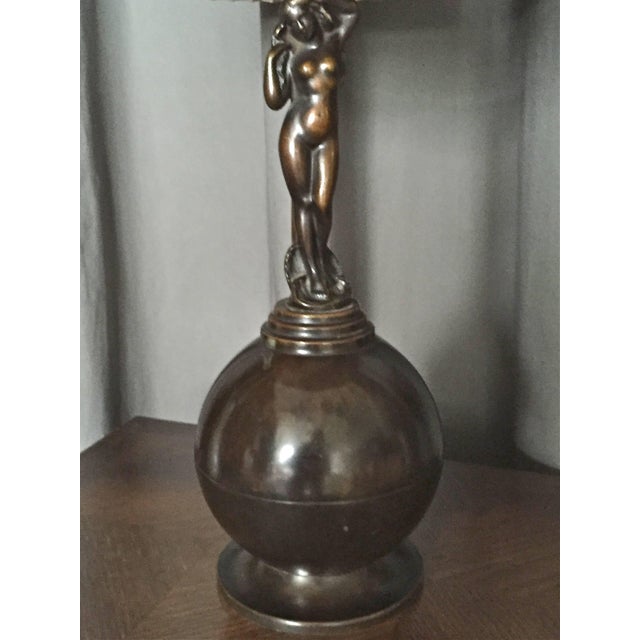 Art Deco Art Deco Style Bronze Table Lamp by Ae Bronze For Sale - Image 3 of 7